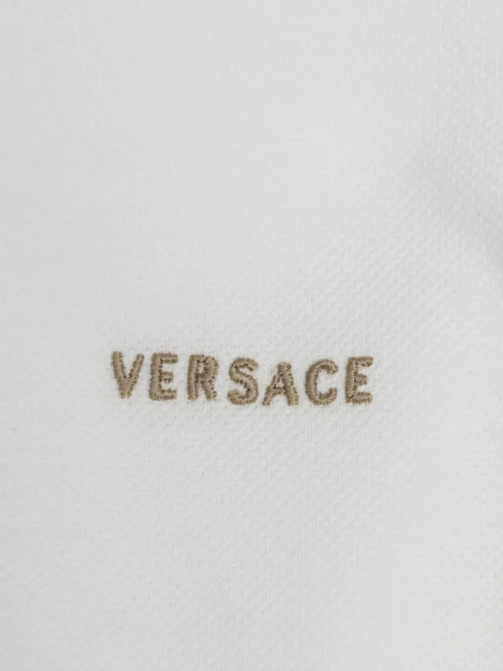 Платье с цветочным принтом и вышитым логотипом Versace Kids, белый — фото 3