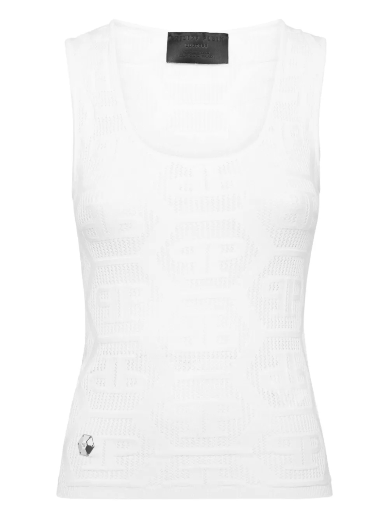 

Philipp Plein топ с монограммой, белый