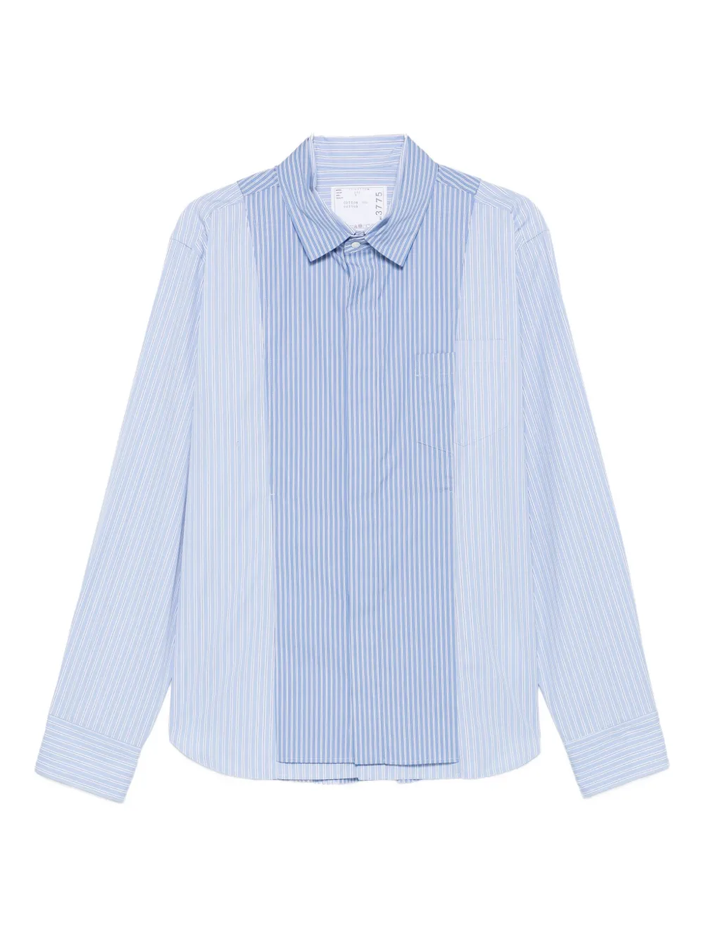 

Рубашка с полосатыми вставками SACAI, синий