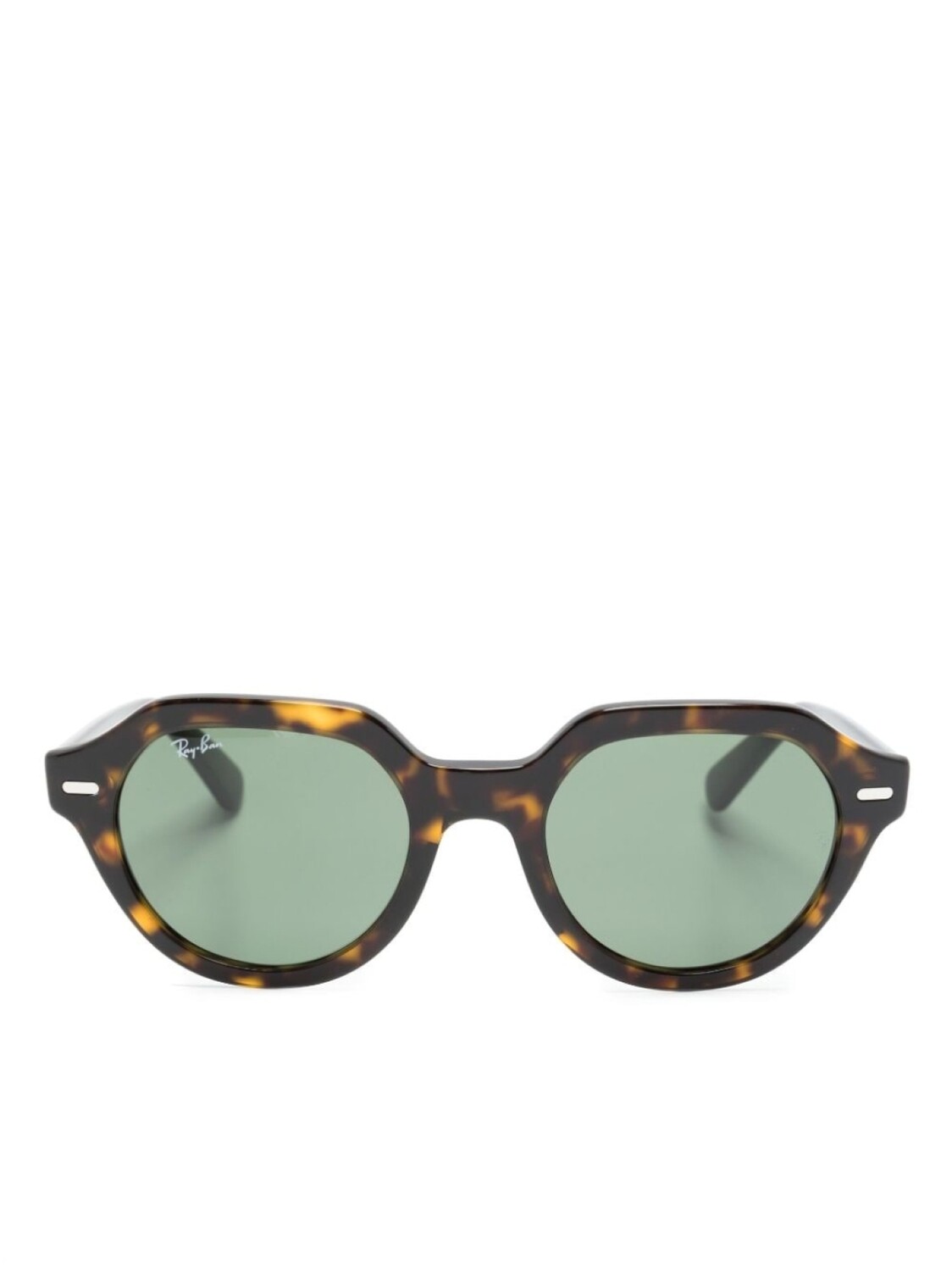 

Ray-Ban солнцезащитные очки в овальной оправе с логотипом, коричневый