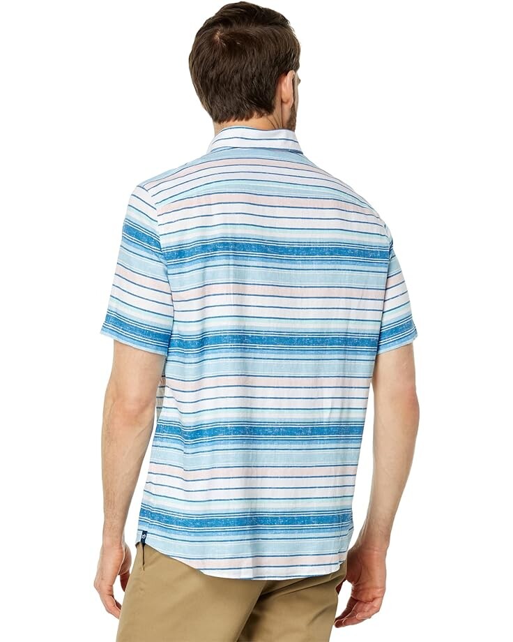 

Рубашка Southern Tide Short Sleeve Cooley Stripe Sport Shirt, цвет Classic White