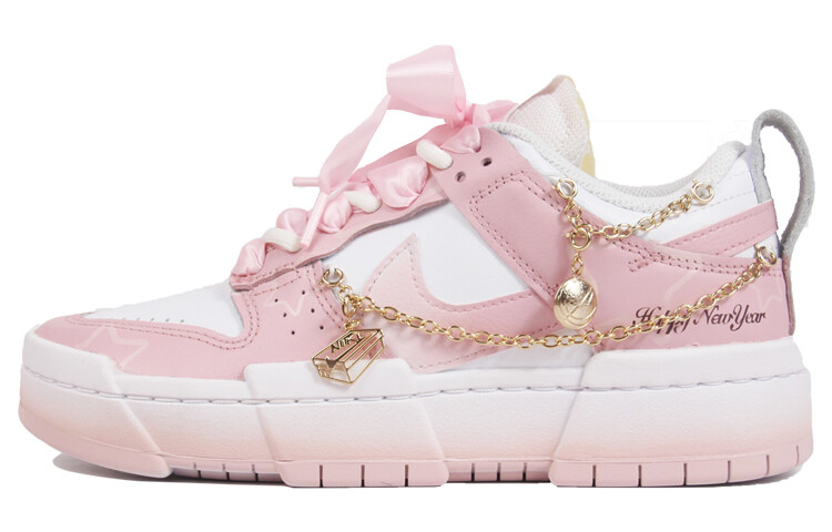 

Женские кроссовки для скейтбординга Nike Dunk, White/Pink