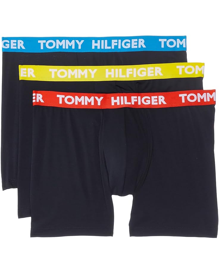 

Боксеры Tommy Hilfiger Statement Flex 3-Pack Boxer Brief, цвет Desert Sky- Shocking Blue/Vivid Yellow/Deep Orange Wb