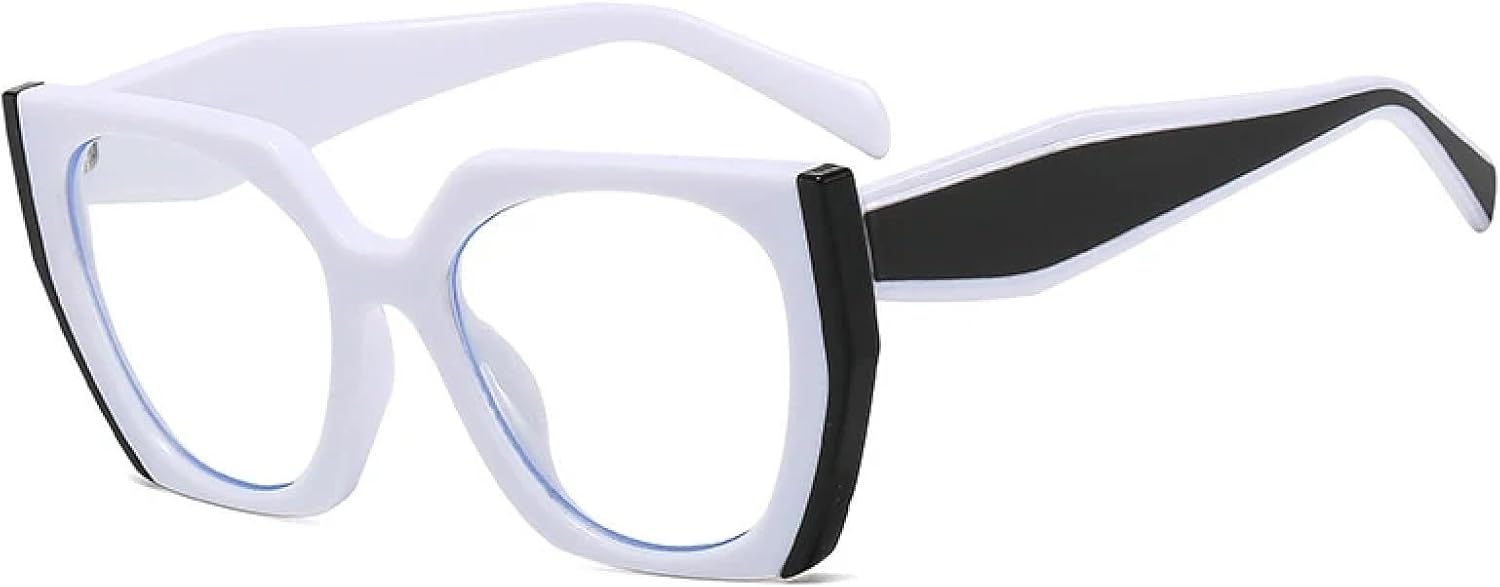 

Солнцезащитные очки с защитой от УФ-излучения UV400 | «Кошачий глаз» для женщин, прозрачные, с градиентным переходом, для занятий спортом на открытом воздухе и вождения DSVIGF, White Black Clear