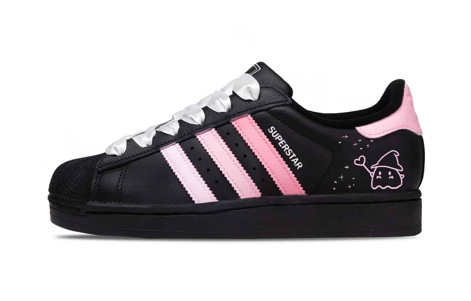 

Adidas Originals Superstar 2 Abrasion Resistant Low top детские скейтбординг кроссовки Black Pink для подростков