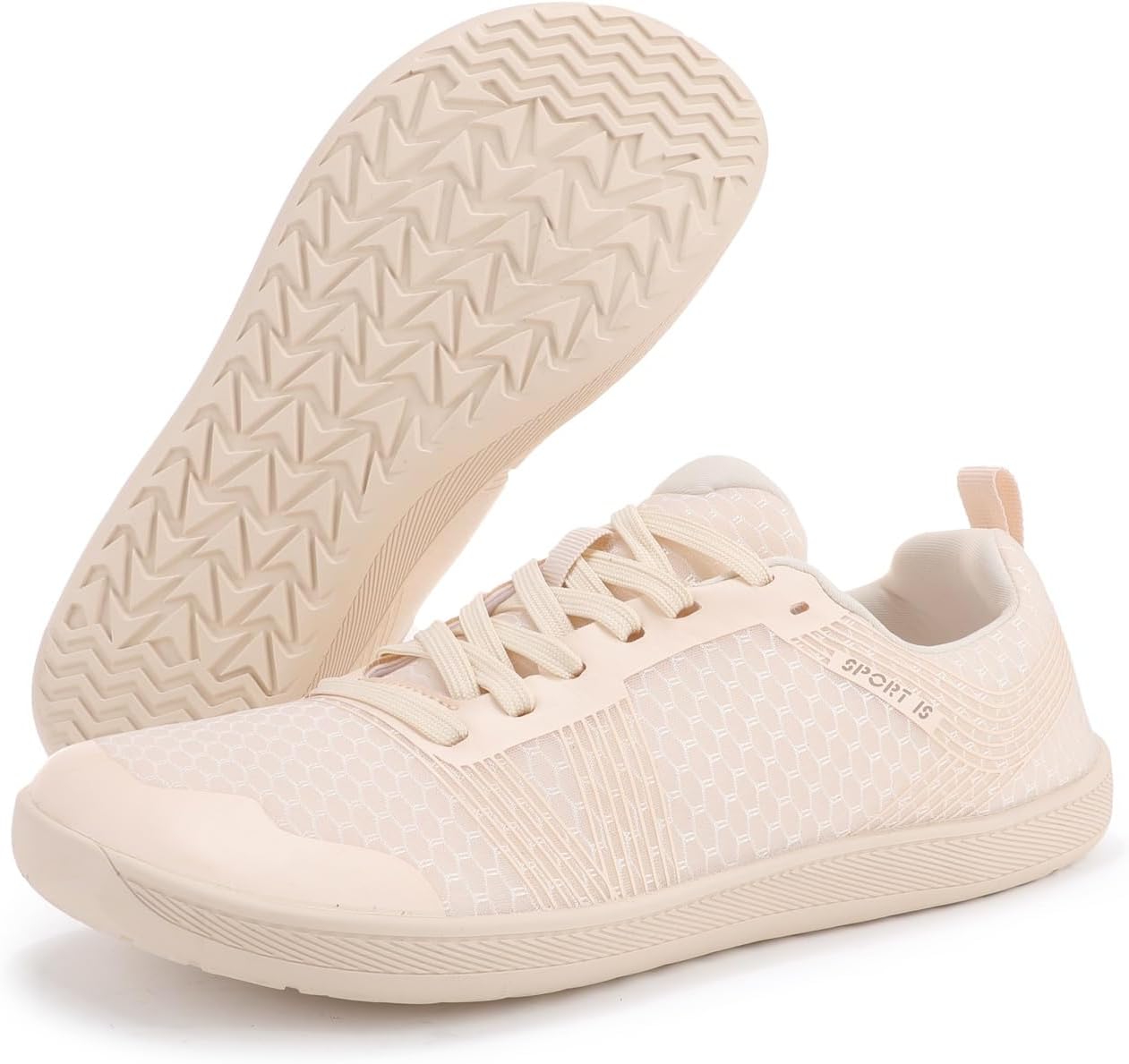 

Мужские и женские теннисные кроссовки Минималистичные удобные кроссовки с широкой носочной частью Легкие дышащие кроссовки из сетки Без шнурков Противоскользящие повседневные модные кроссовки Wabkderpu, бежевый