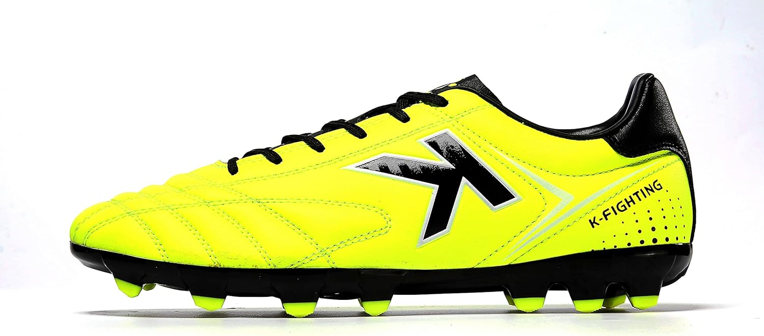 

Футбольные бутсы KELME для мужчин и женщин - Унисекс для игры на улице и в зале, взрослые размеры - Микрофибровая кожа, AG/FG, желтый