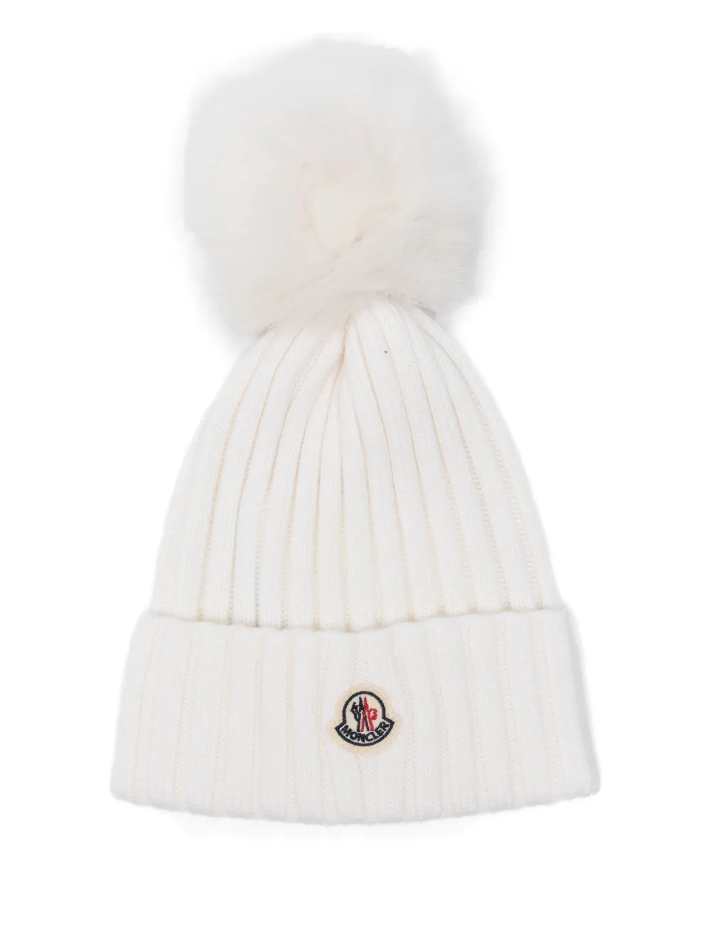 

Ребристая шапка с помпоном MONCLER, нейтральный