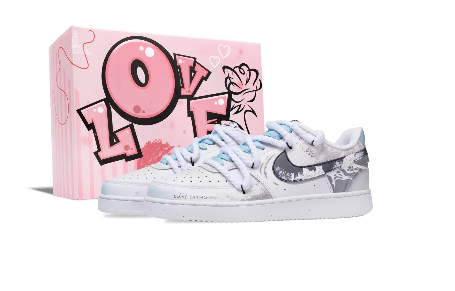 

Nike Кроссовки для скейтбординга Court Vision 1 Low Top, мужские, белые