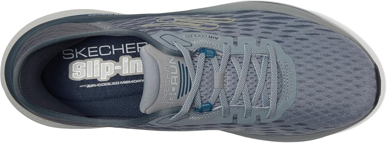 Мужские слипоны Skechers без застежек с максимальной амортизацией и поддержкой движения, Charcoal — фото 2