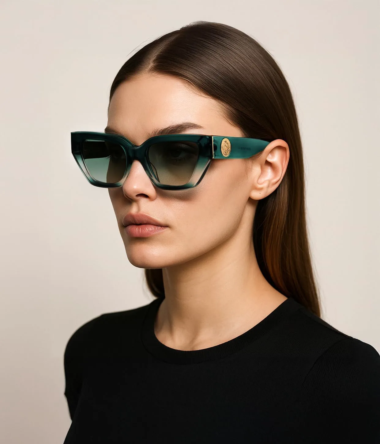 

Женские поляризованные солнцезащитные очки FEISEDY «кошачий глаз» — защита от УФ-излучения UV400, модный дизайн для вождения и повседневной носки B0299, Gradual Green