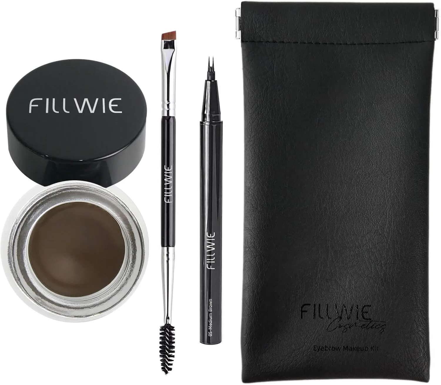 Набор для бровей Brow Pomade Kit Fillwie Medium Brown