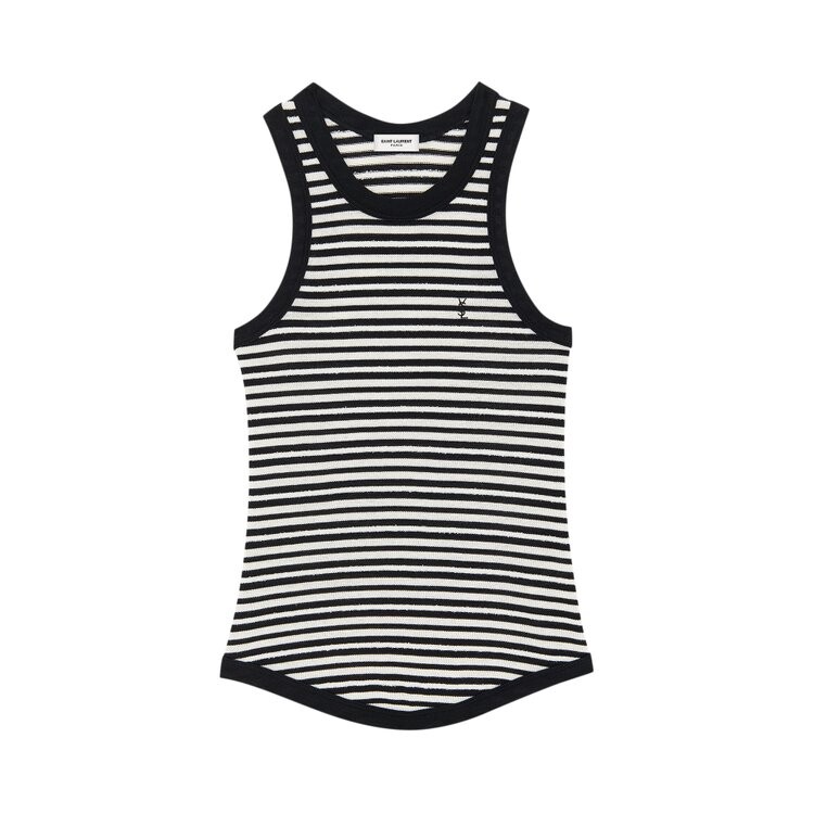 

Топ Saint Laurent Jersey Tank Top, черный