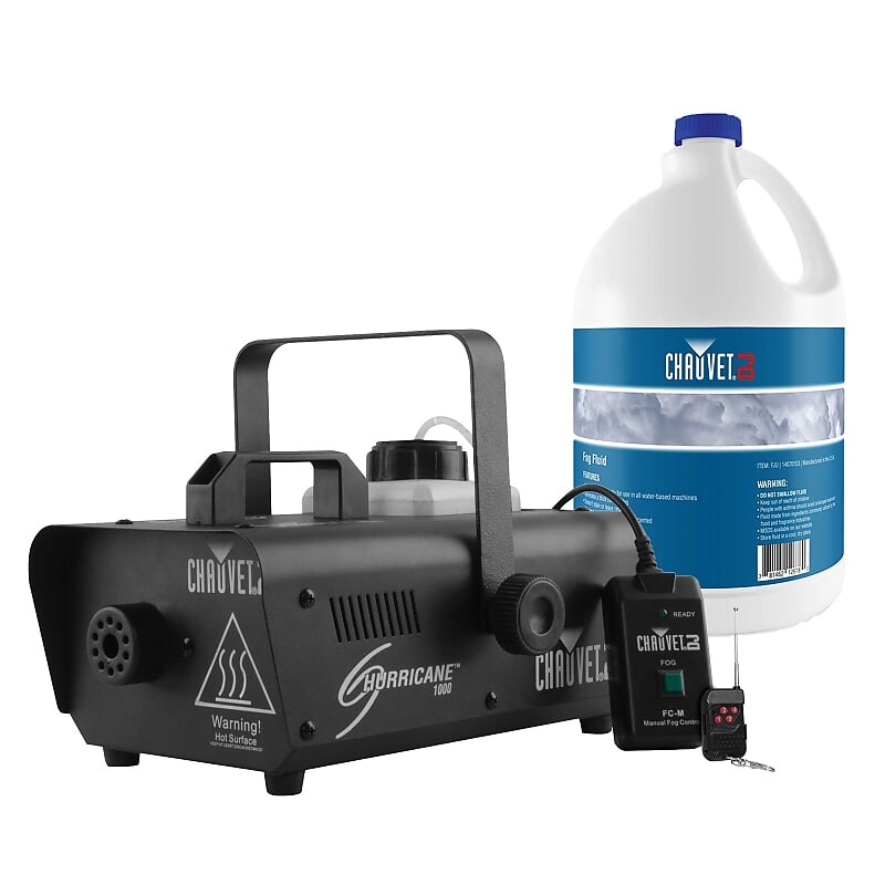 

Дымогенератор Chauvet Chauvet DJ Hurricane 1000 Fog Machine w/ Wired & Wireless Remotes + Fluid