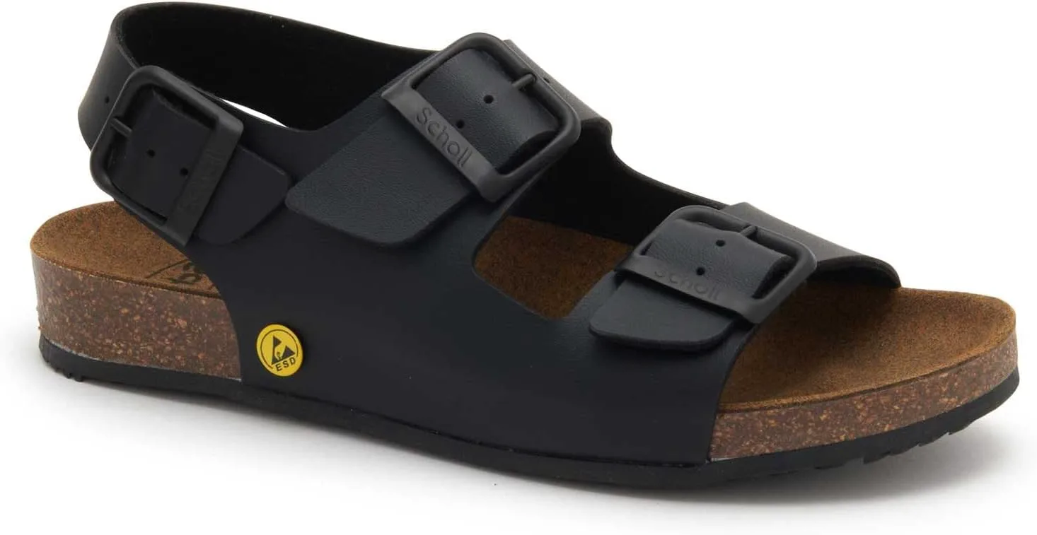 Мужские сандалии Scholl с ремешком на щиколотке, черный — фото 2