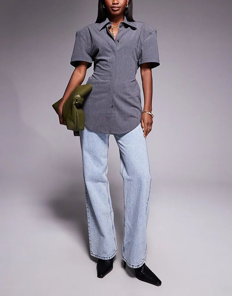 

Джинсы River Island свободного кроя прямого кроя из светлого денима