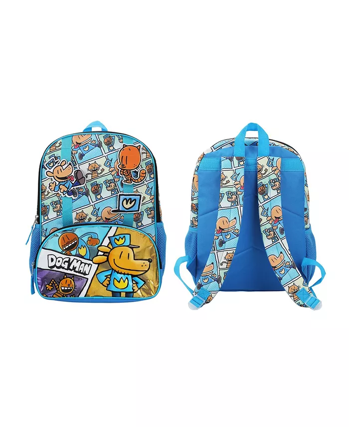 

16" Детский рюкзак для школы и путешествий Dog Man, синий