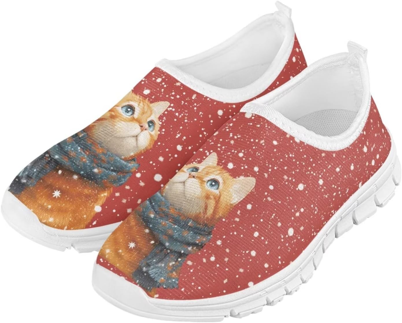 

Кроссовки с легким надеванием Doojoayie для мальчиков, дышащие, для активных детей, летние спортивные кроссовки, Christmas Cat