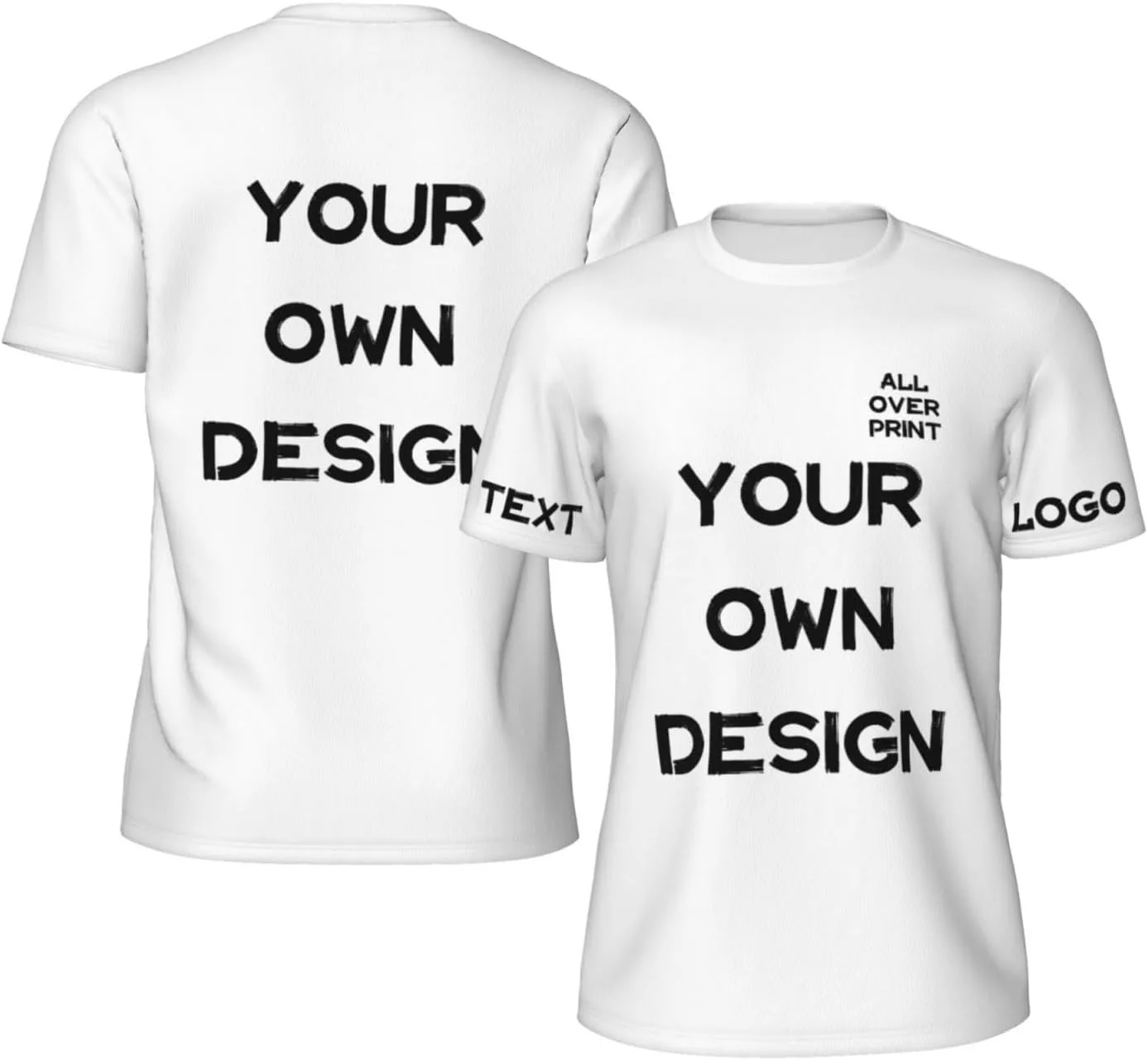 

Футболка с принтом на 4 сторонах