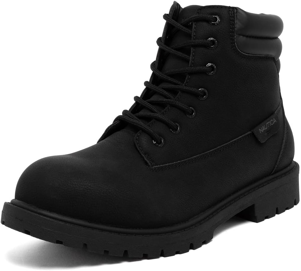 

Мужские ботинки Nautica - повседневные ботинки на шнуровке до щиколотки, прочная обувь для походов на открытом воздухе, легкие ботинки для работы и повседневной носки, черный