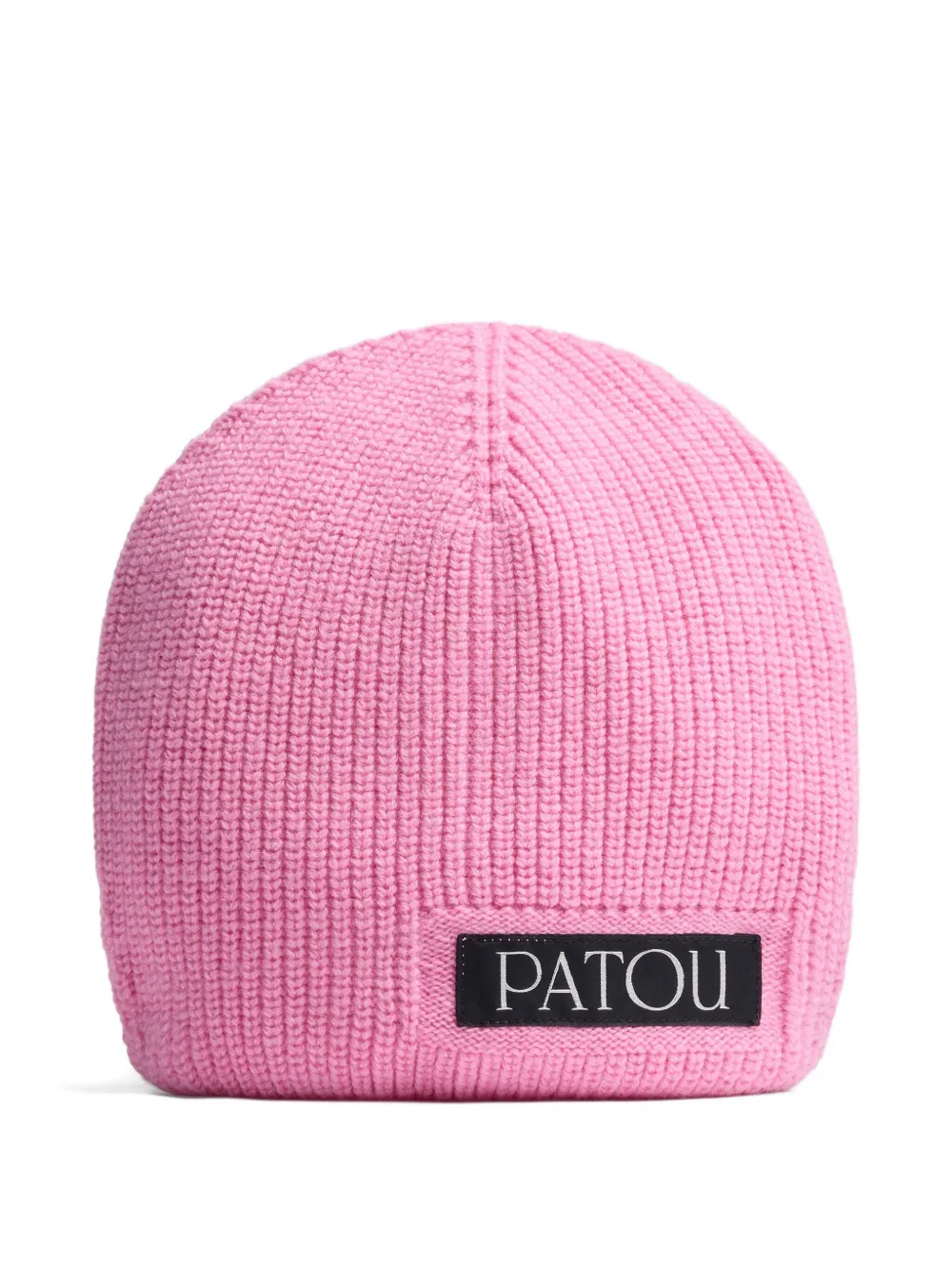 

Шапка бини в рубчик с логотипом PATOU, розовый