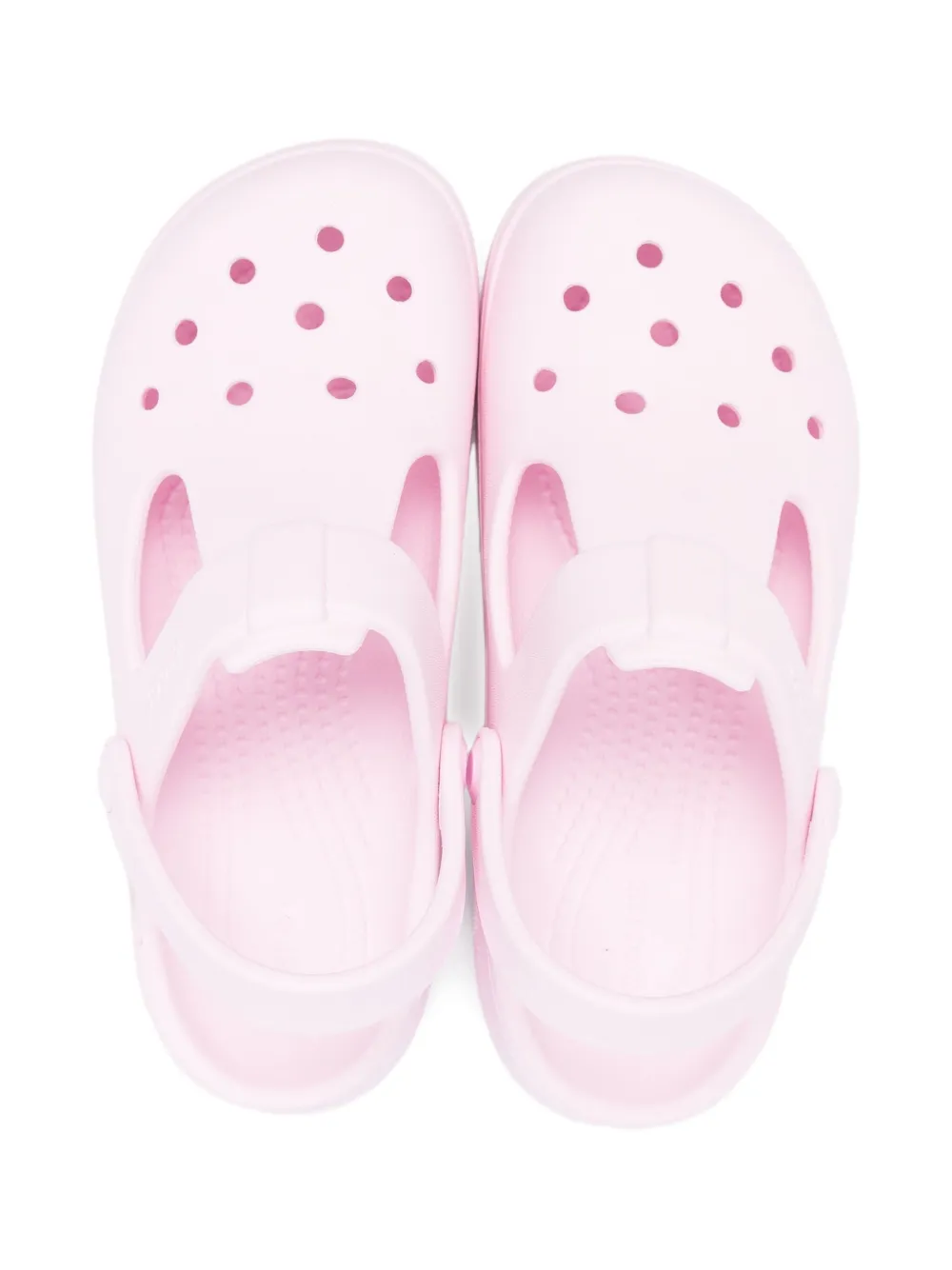 Клоги Classic T Mary Jane с перфорацией Crocs Kids, розовый — фото 3