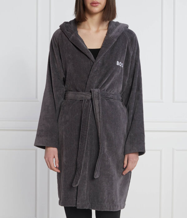 

Халат однотонный Relaxed fit Boss, черный