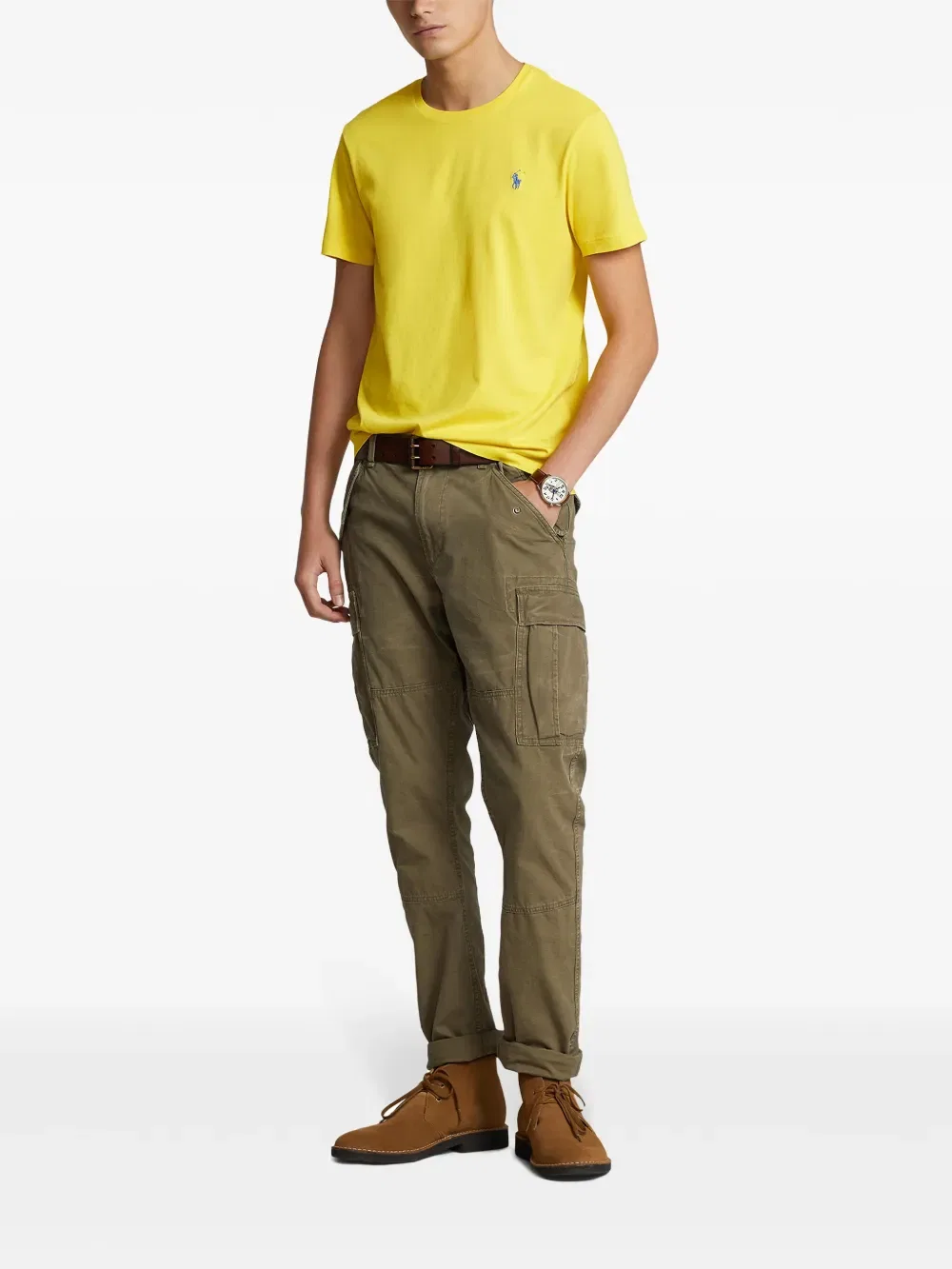 Хлопковая футболка Polo с изображением пони Polo Ralph Lauren, желтый — фото 2