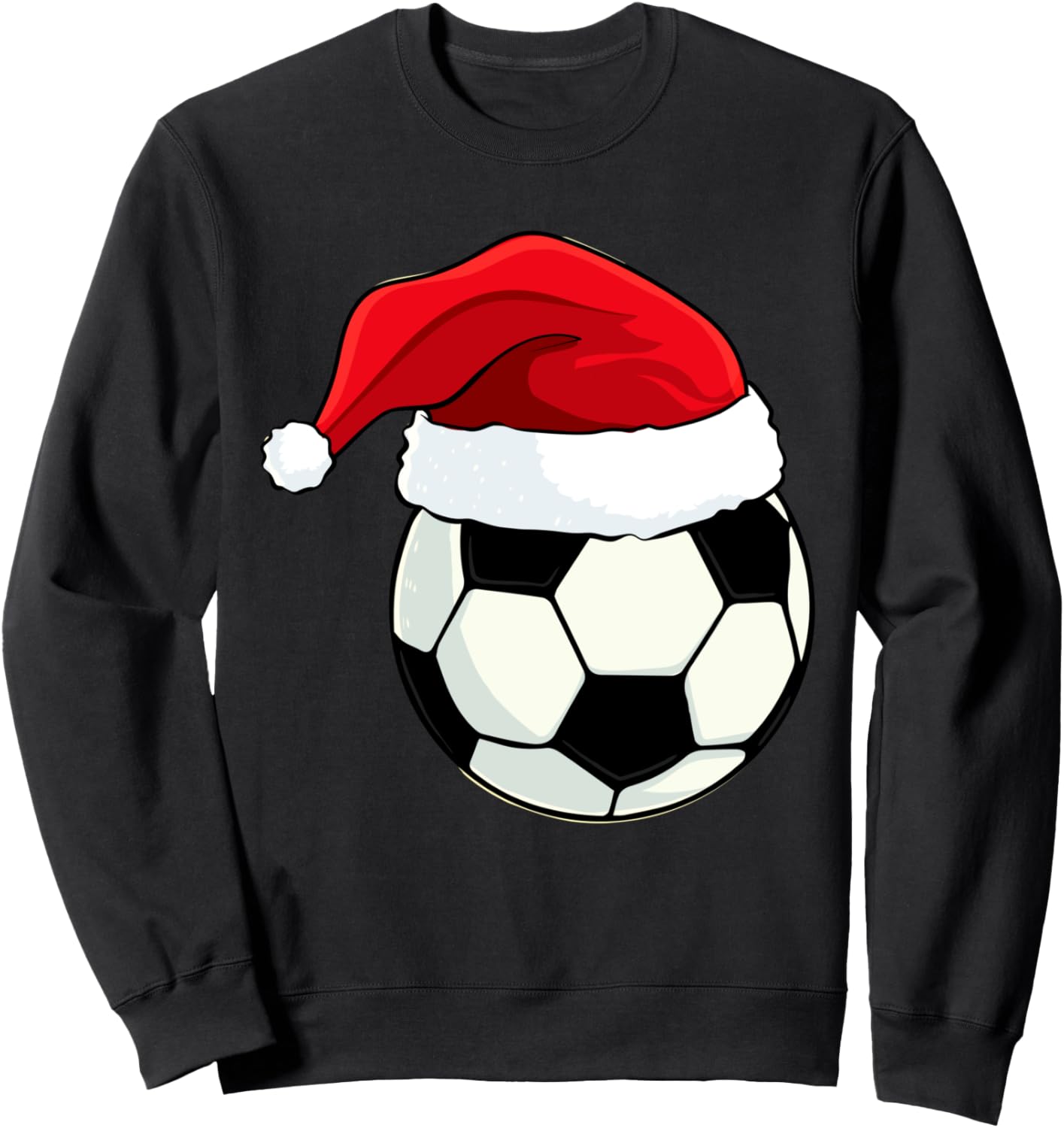 

Рождественская шапка Санты с изображением футболиста, забавная спортивная толстовка на Рождество для мужчин и мальчиков Merry Xmas Funny Family Matching Christmas Gifts, черный