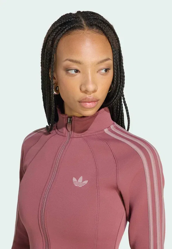 Куртка тренировочная Adidas Originals Sst 2.0 Fitted Tracktop, бордово-фиолетовый — фото 3