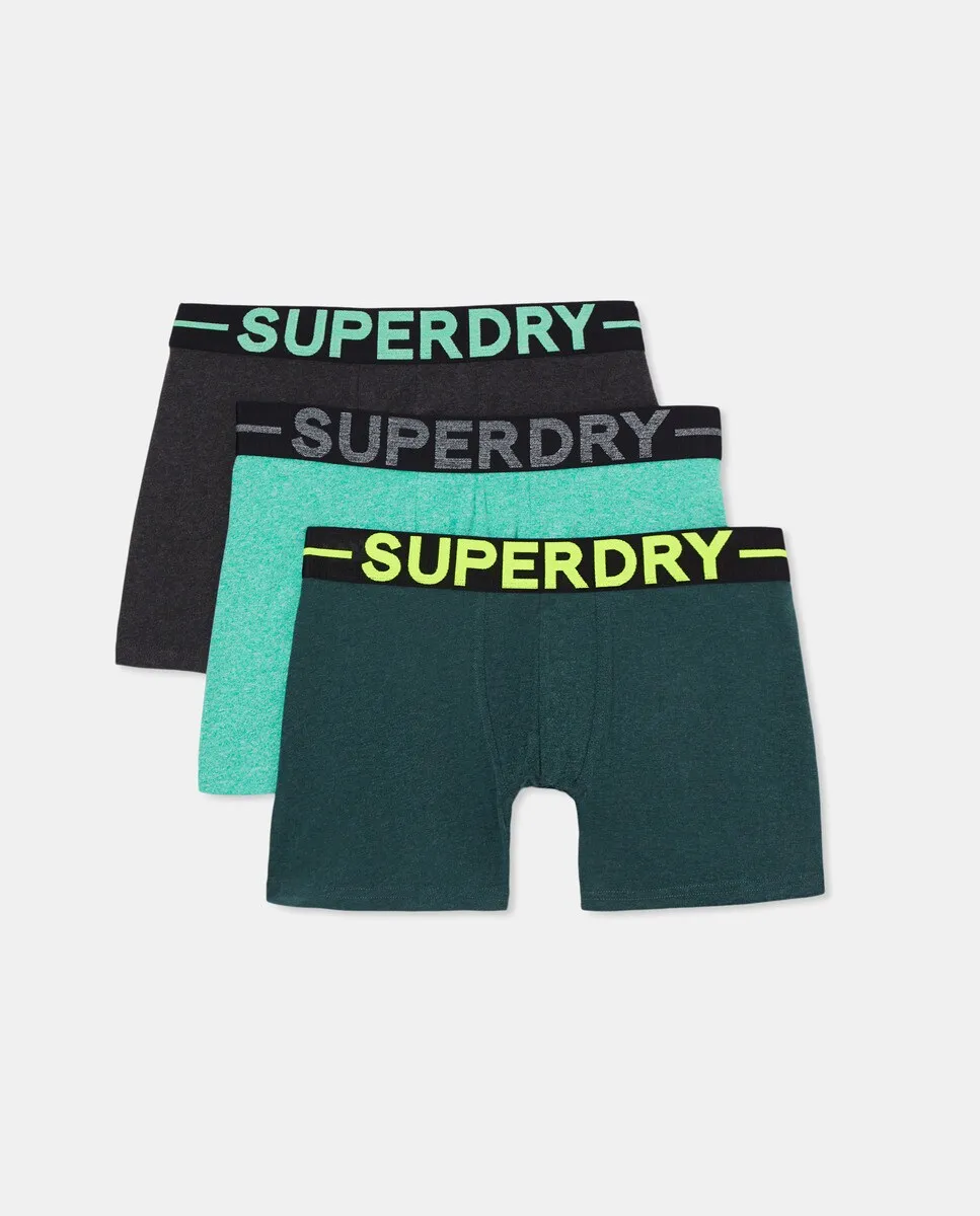 

Комплект из 3 трусов-боксеров из органического хлопка Superdry, мультиколор