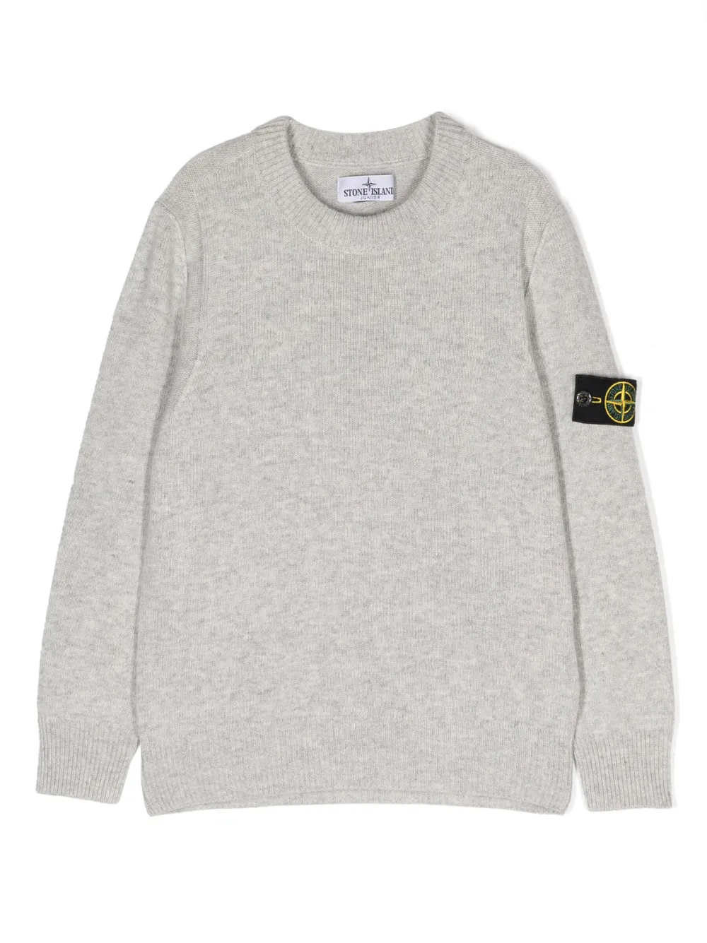 

Меланжевый джемпер Stone Island Junior, серый