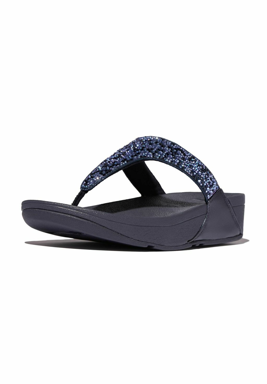 Сандалии с Т-образной застежкой ZEHENTRENNER LULU CRYSTAL-MIX TOE-POST - Pool slides FitFlop, темно-синий — фото 2