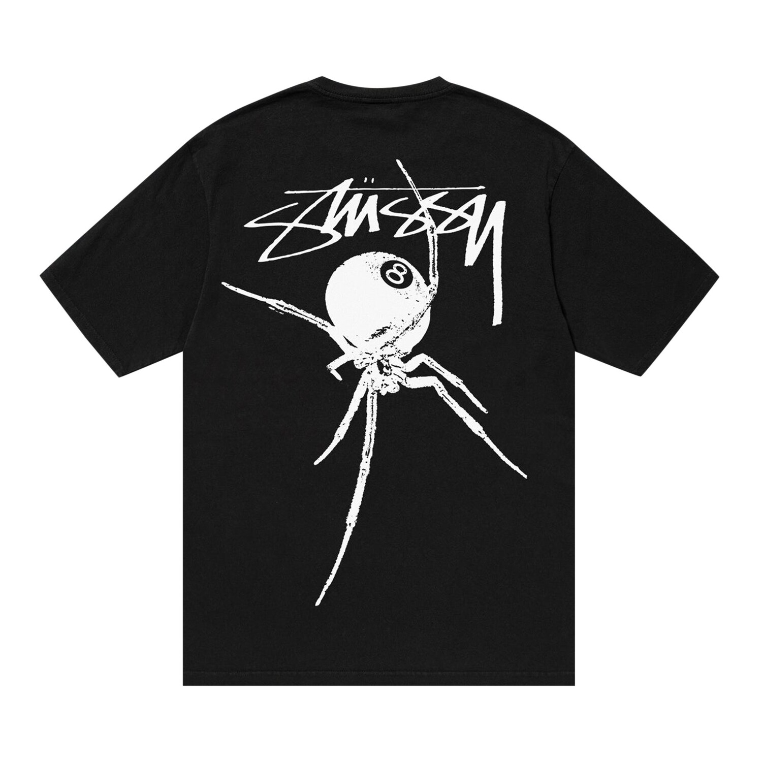 Футболка Stussy Arachnid, окрашенная в пигмент, черная — фото 2