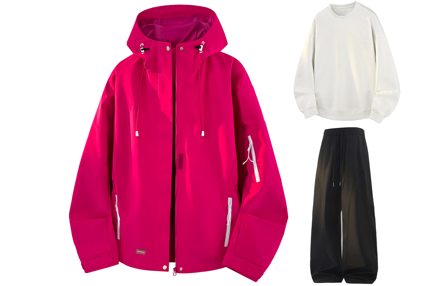 

Ветровка Unisex WARRIOR, dragon fruit красный+белый+черный[free diy badge]