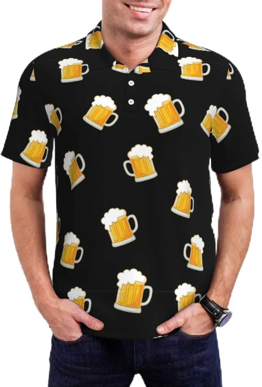 

Мужская поло для гольфа с влагоотводящим эффектом Quick-Dry, короткий рукав, Regular Fit JZDACH