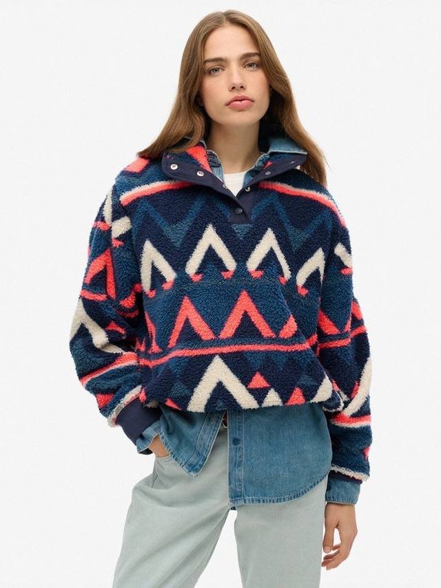 

Джемпер с треугольниками хенли Superdry, темно-синий