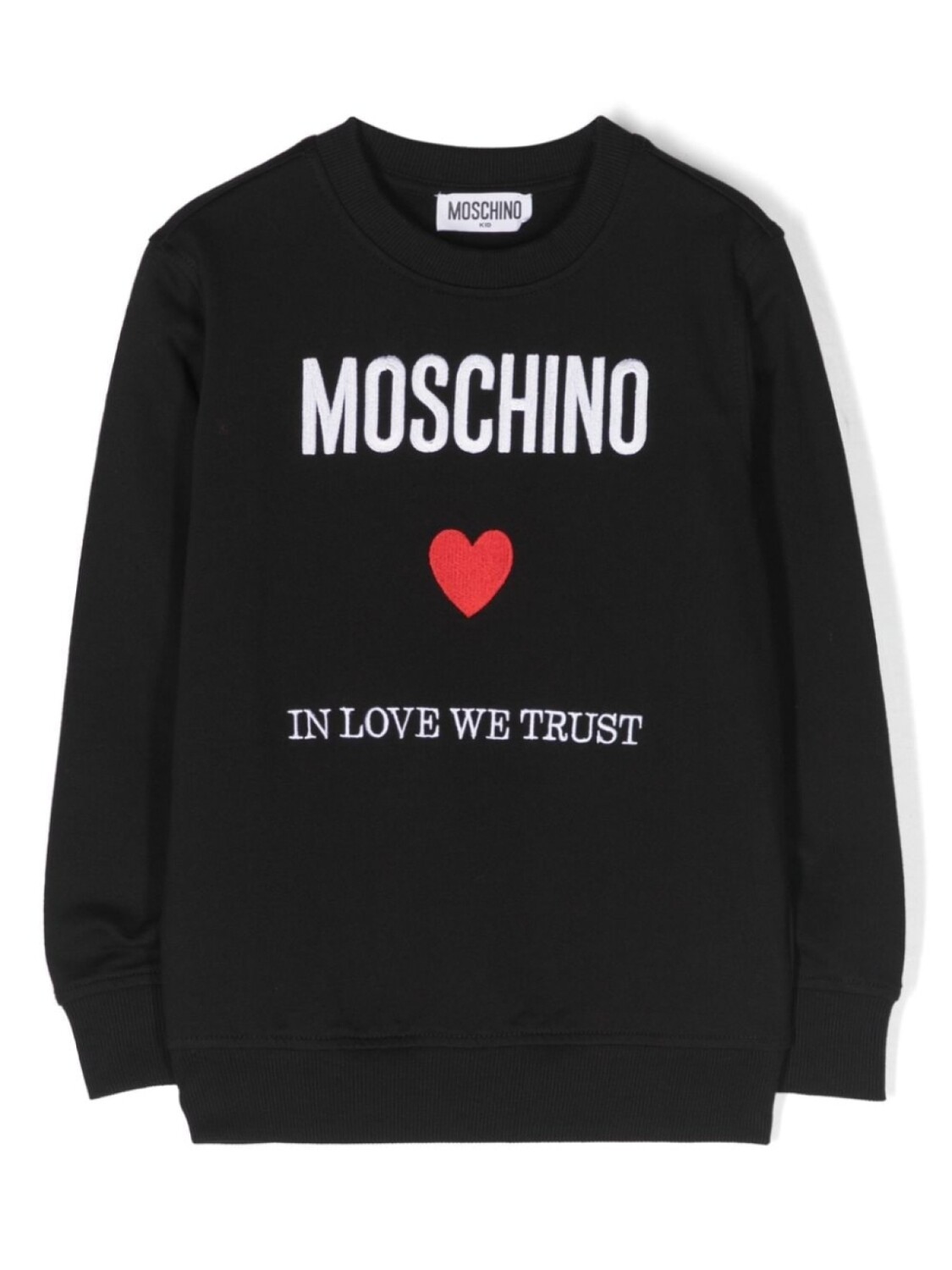 

Moschino Kids толстовка с вышивкой, черный