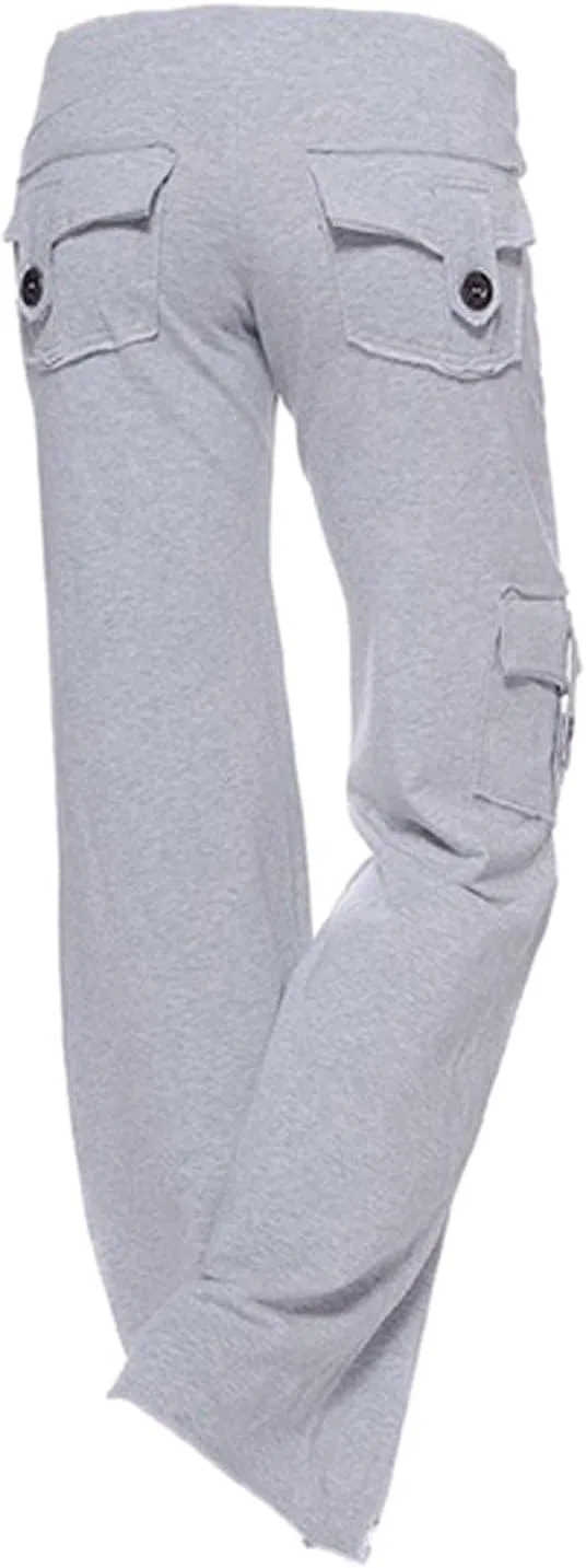 Брюки прямого кроя со свободными штанинами, Generic, A05_gray