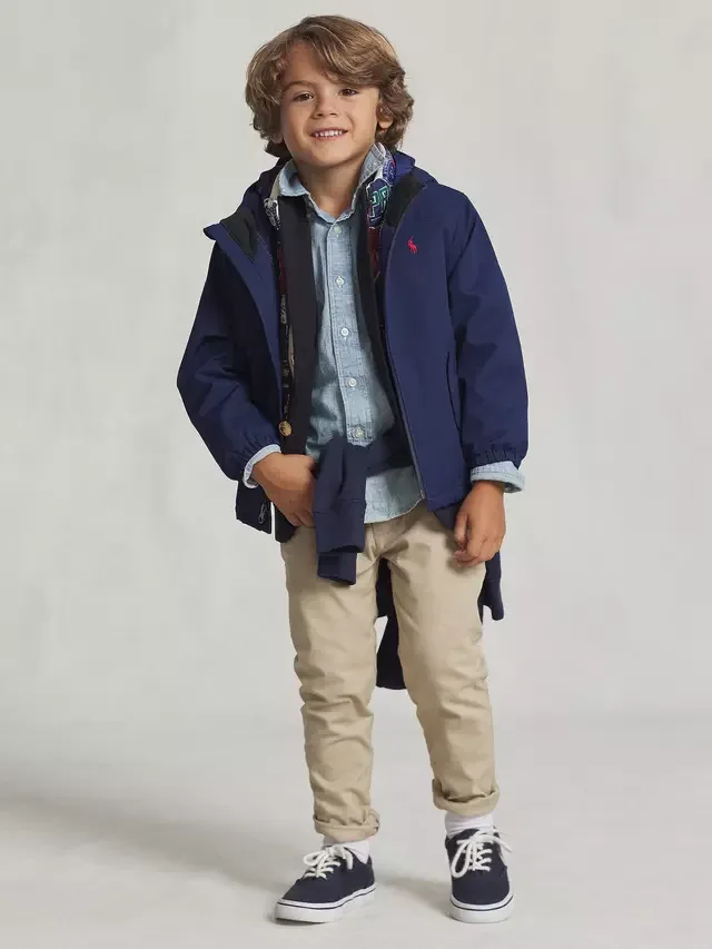 Детская ветровка с капюшоном, цвет Newport Navy Ralph Lauren