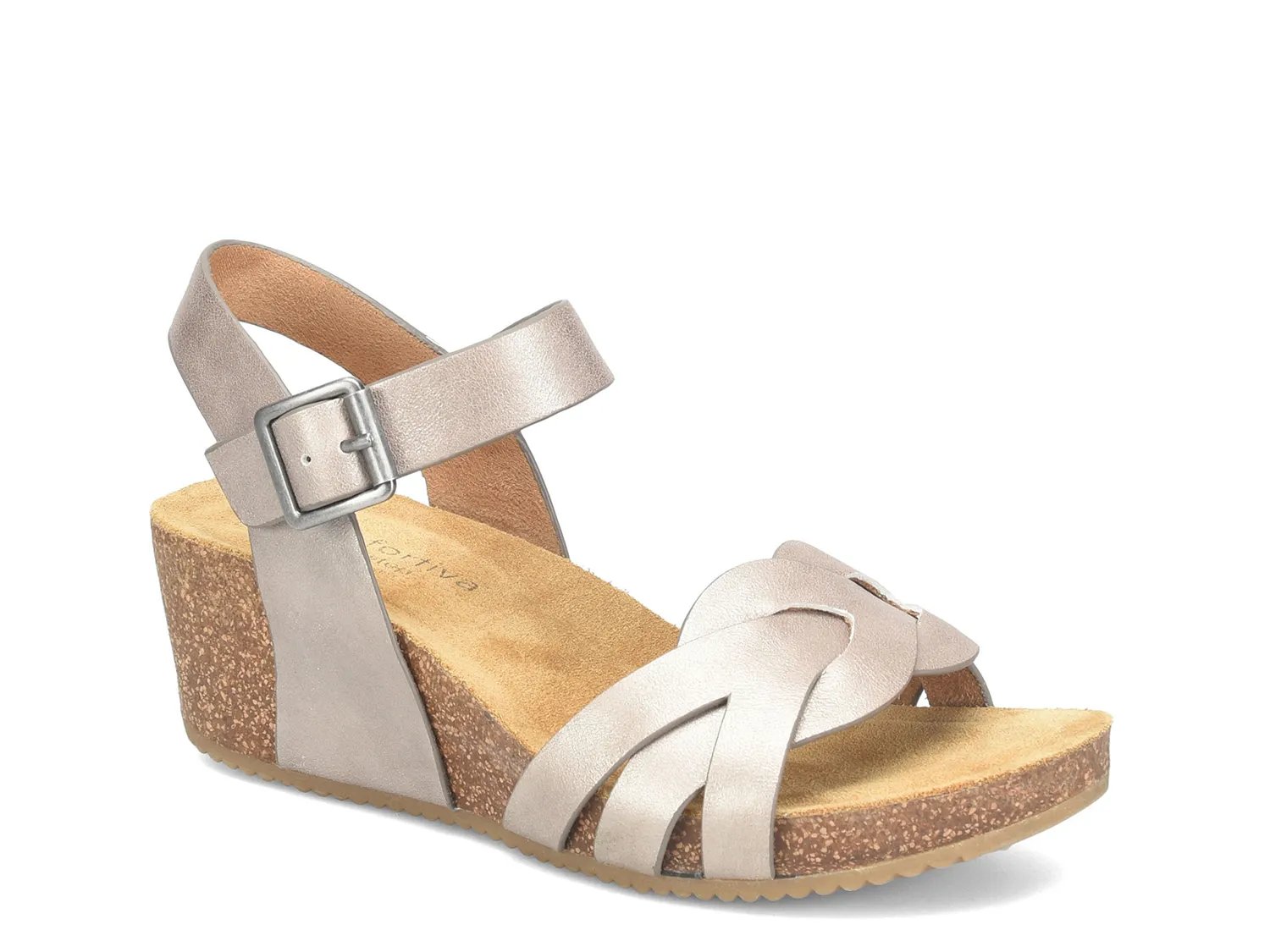 Сандалии Comfortiva Erena Wedge Sandal, Pewter