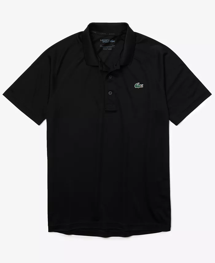 Мужская дышащая противоударная поло Interlock Lacoste, черный — фото 3