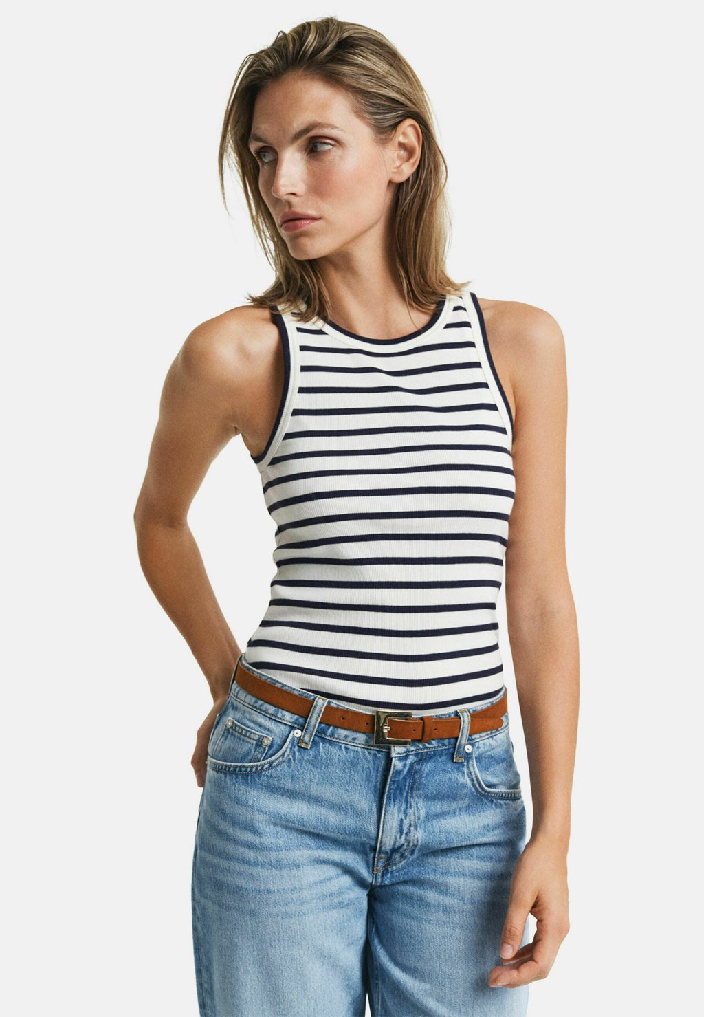 

Топ STRIPED TANK GANT, слоновая кость