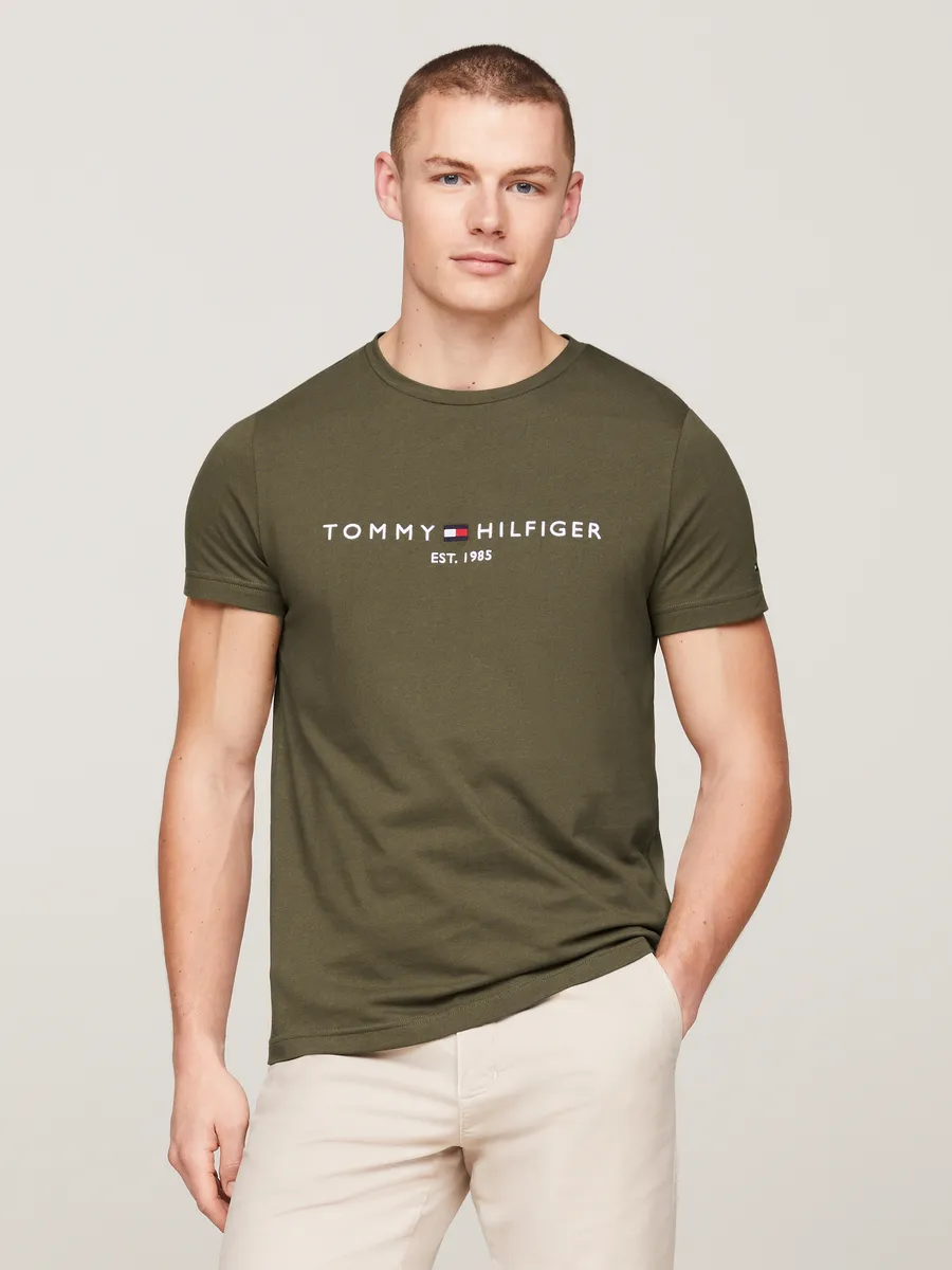 

Футболка Tommy Hilfiger "TOMMY LOGO TEE" из чистого экологически чистого хлопка, зеленый