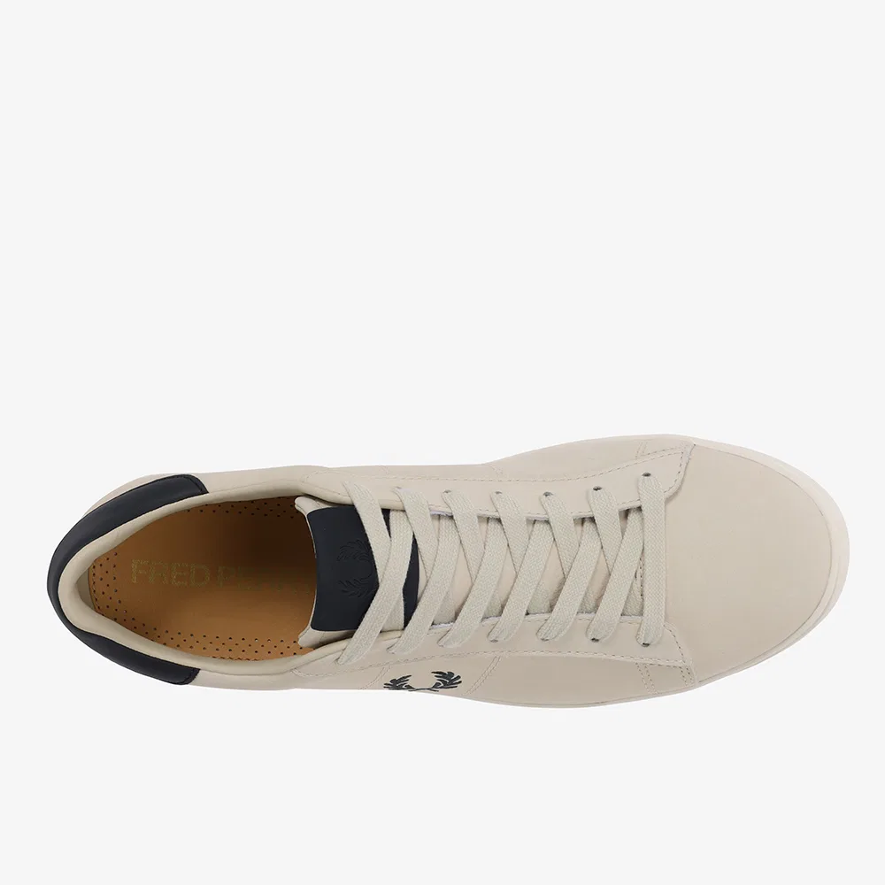 Мужские низкие кеды Spencer из текстурированного нубука, овсяно-зелёные, от Fred Perry — фото 3