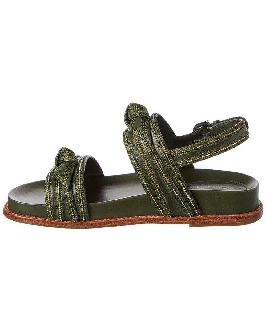 Alexandre Birman Clarita Sport Leather Sandal, зеленый — фото 2