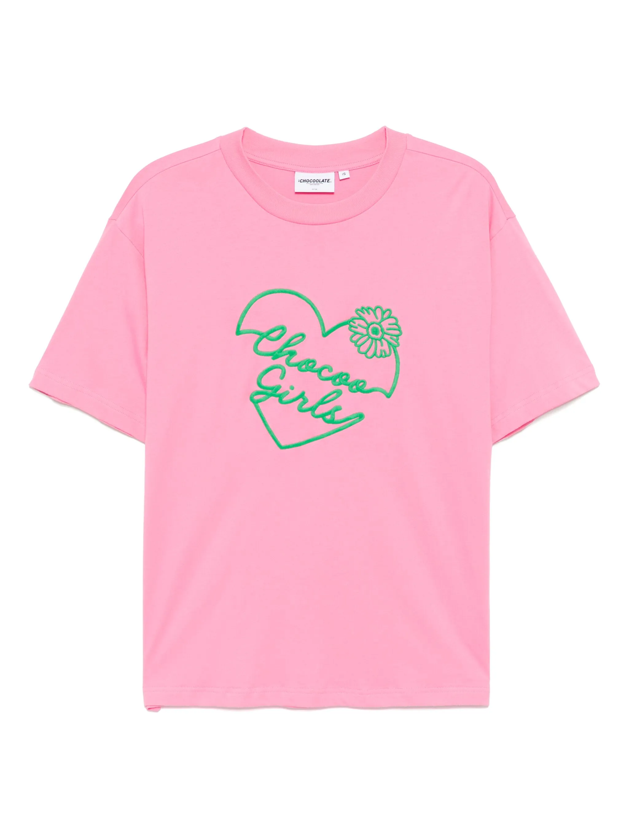 

Футболка с вышитым логотипом Chocoolate, розовый