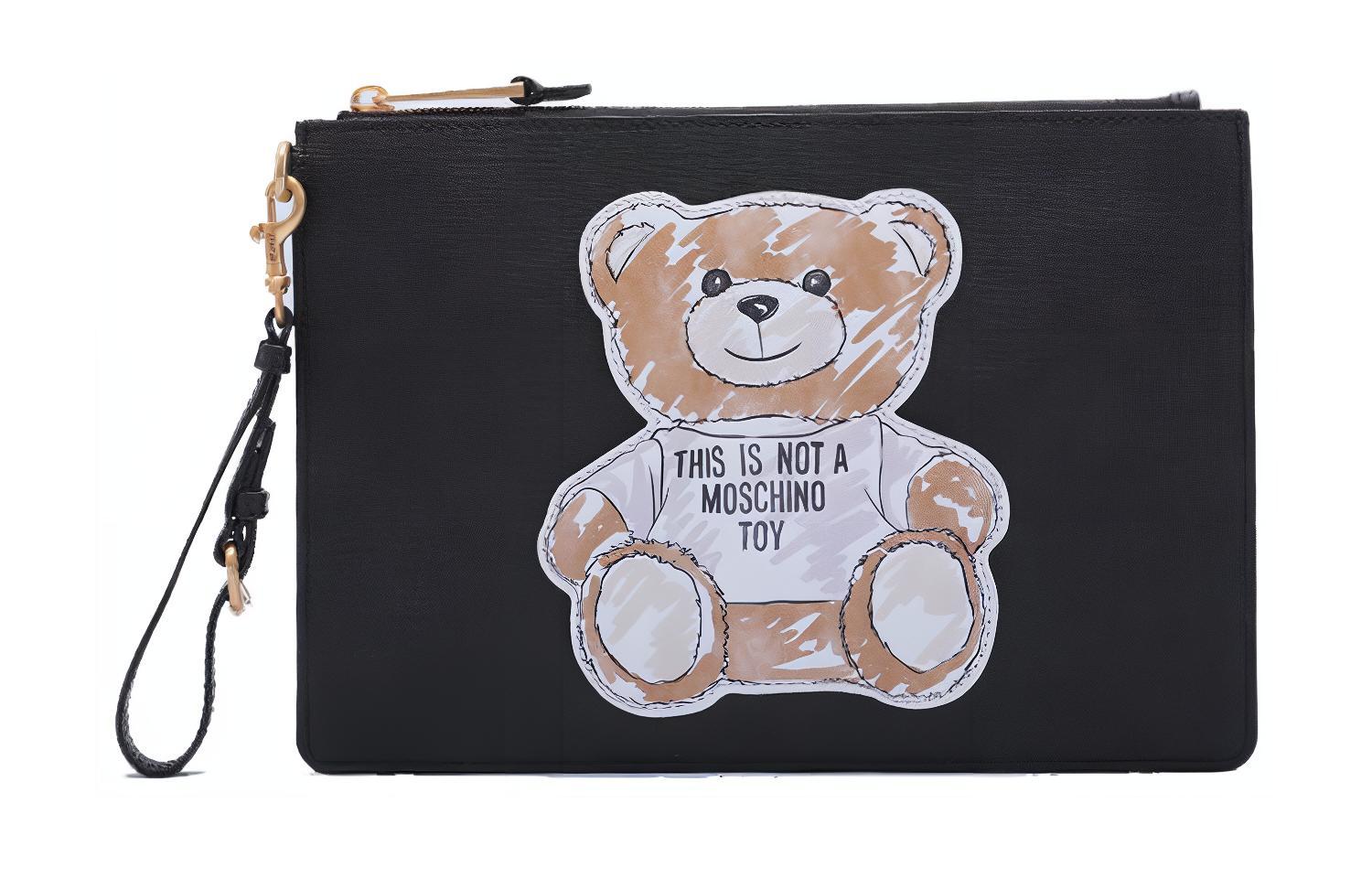 

MOSCHINO Женская клатч из ПВХ черная