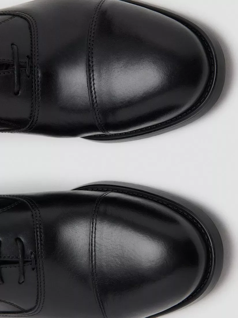 Туринские кожаные оксфордские туфли Mango, Black — фото 4