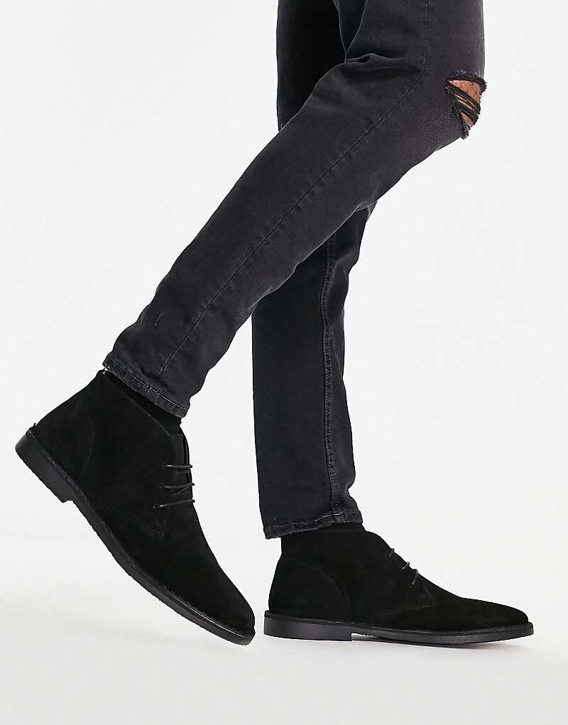 

Черные замшевые ботинки ASOS DESIGN